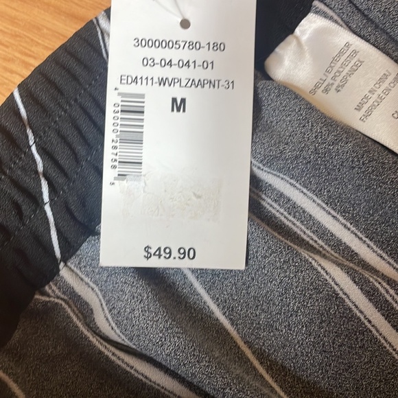 SOLD! Women’s Summer Pants, Rickies, Size: M, Color: black & white Stripes - Picture 13 of 15